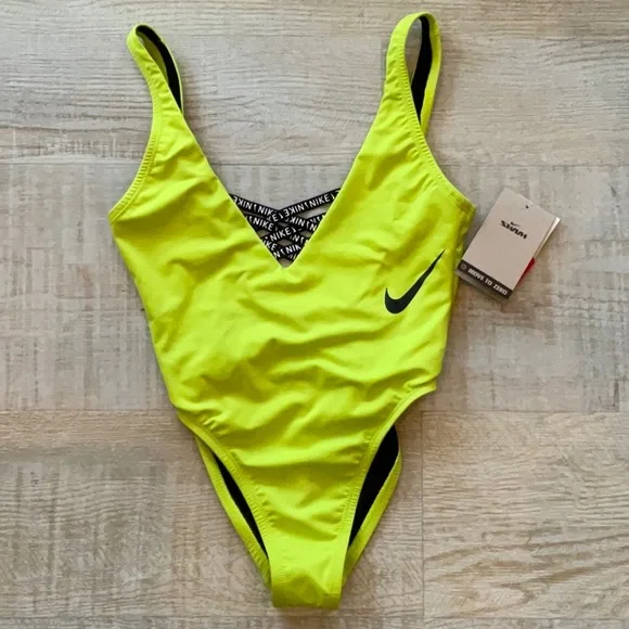 Nike Atomic Green Bathing Suit, Size XS - Picture 2 of 14